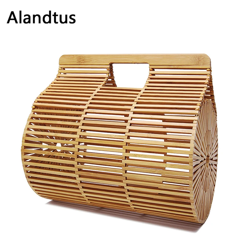 

Handbags Bamboo Bags For Women 2019 Summer Beach Bag Female Casual Totes Bohemian Ladies Top Handle Bags Bolsa Feminina