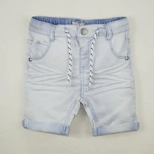 Летние джинсовые шорты для маленьких мальчиков детская лампа Цветные Короткие брюки джинсы закругленные шорты с эластичной резинкой на талии брюки для мальчиков 2-6T детская одежда