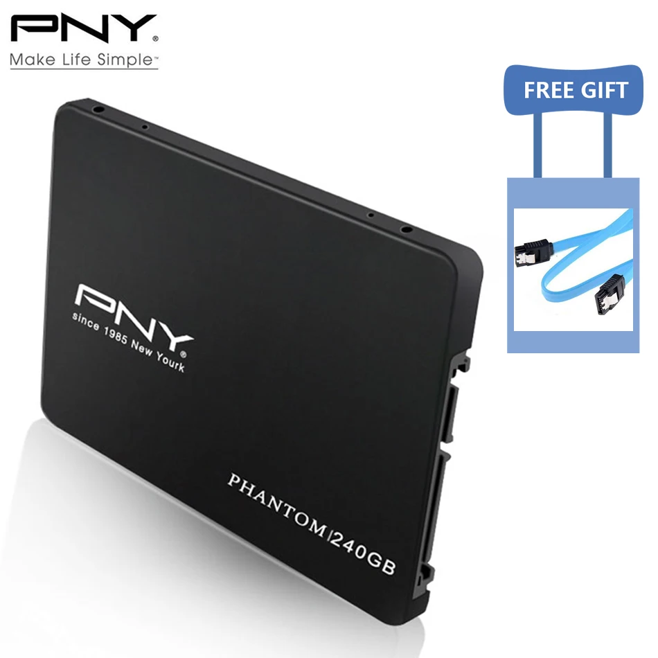 Pny PHANTOM-1 2,5 дюймов SATA III HDD жесткий диск SSD 240 ГБ 6 ГБ/сек. Внутренний твердотельный диск для хранения данных для ноутбука Настольный компьютер