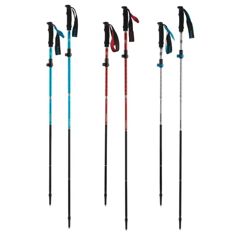 

Naturehike Ultralight Aluminum Walking Stick Telescopic 3 Folding Sections Anti Shock Outdoor Hiking Trekking Pole Rubber Tips