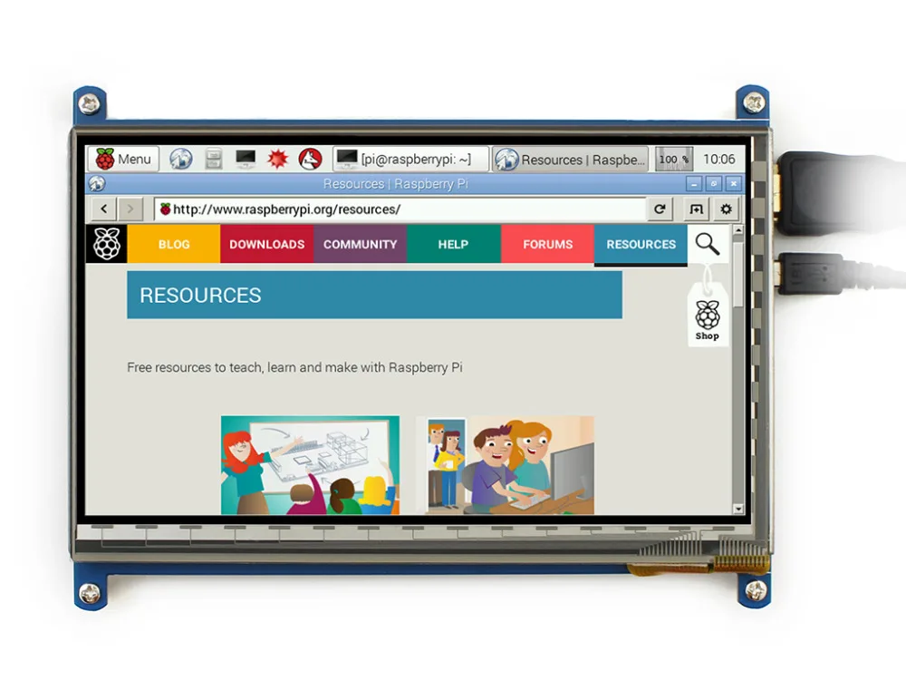 

7inch Hdmi Lcd Capacitive Touch Screen Display Shield Panel For Raspberry Pi Beaglebone Black Banana Pi Supports Various System