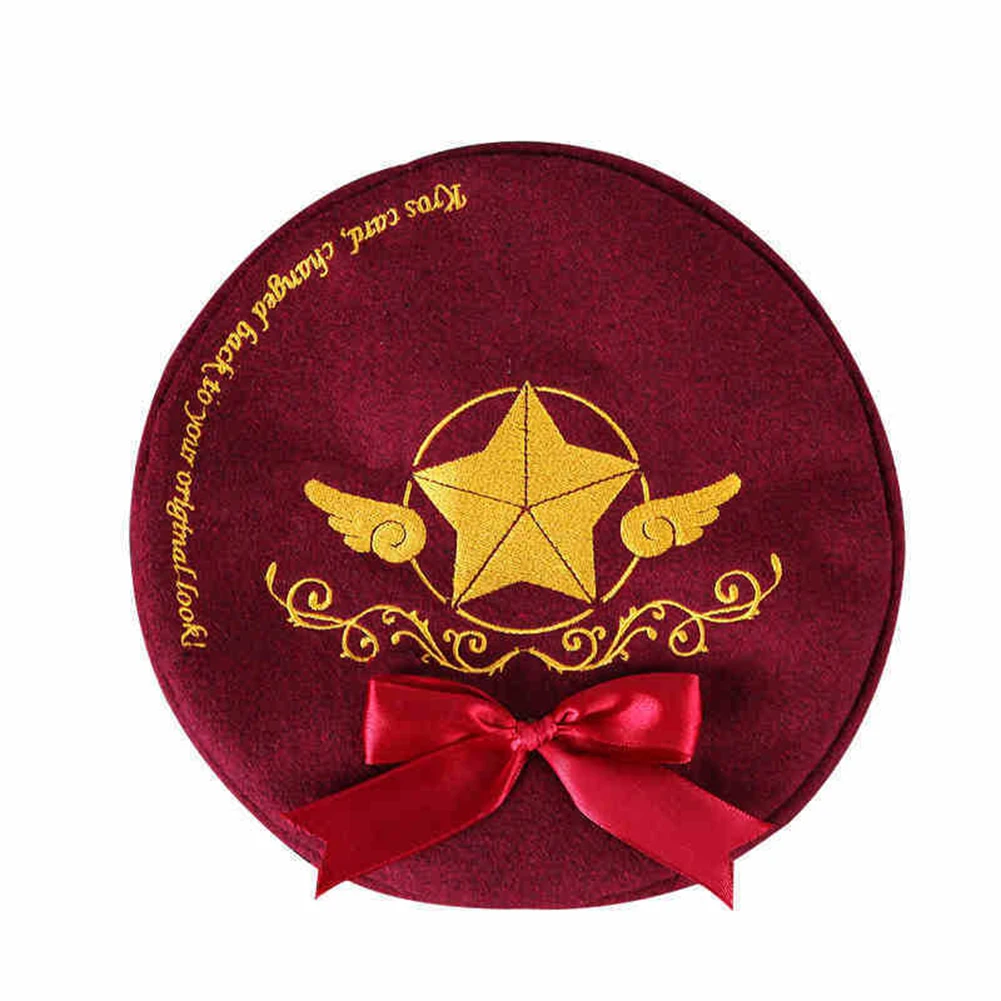 

Cardcaptor Sakura Cosplay KINOMOTO SAKURA Cartoon Logo Hat Cap Beret
