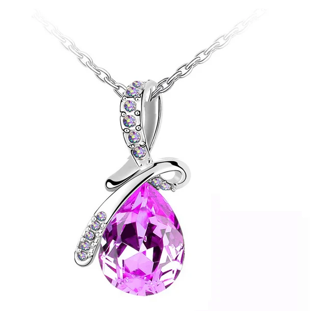 AAAA+ Rhinestones Austrian Crystal Angel water drop pendant Necklace fashion Jewelry beautiful women gifts free shipping quality - Image 5