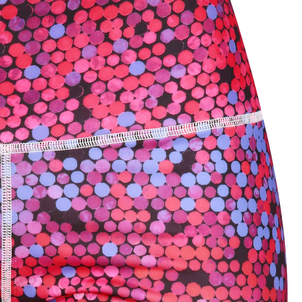 Red yellow fish mermaid scales yoga pants yoga leggings sport fitness activewear high waisted pocket band spandex pant (3)