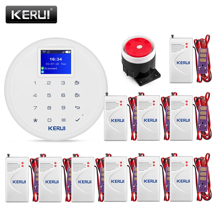 KERUI W17 беспроводная WiFi GSM сигнализация защита от утечки воды защита IOS Android приложение управление для кухни Ванная комната Туалет - Цвет: Kit3 Water leakage