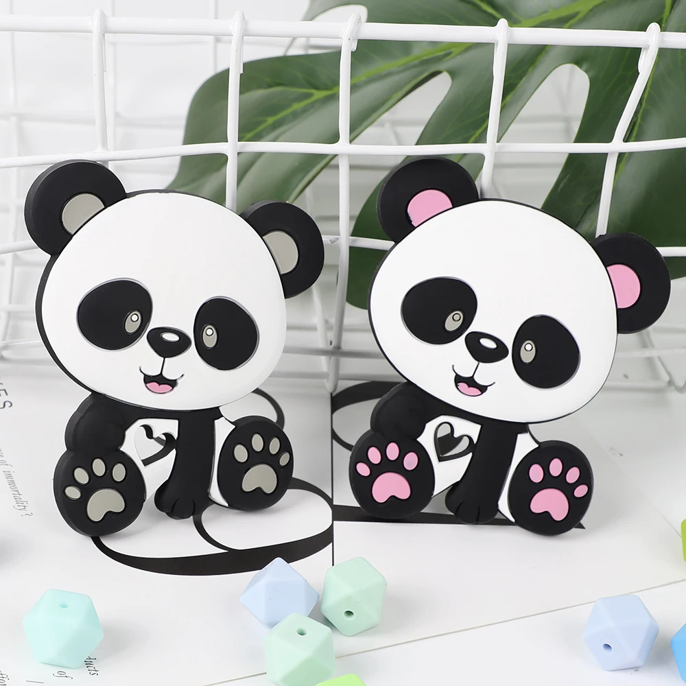 Baby Infant Teethers Panda Pendant Necklace Accessory Silicone Chew Toy T