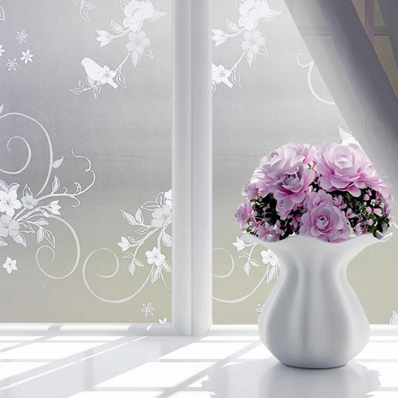 9 Style Waterproof PVC Frosted Opaque Glass Window Privacy Film Glass Sticker Bedroom Home Decorative Film Mayitr