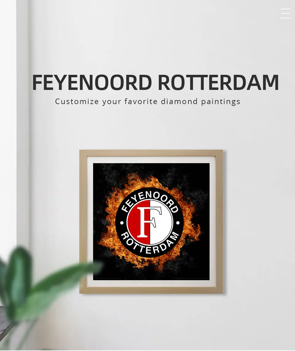 5d Diy алмазная живопись Feyenoord psv Nederland полная квадратная дрель 3d Стразы мозаика футбольная команда эмблема Алмазная вышивка