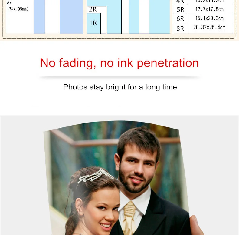 100 шт./лот 3R 4R 5R 6R 8R A4 A5 A6 фотобумага водонепроницаемой глянцевой печати фотобумаг для струйных принтеров товары для дома