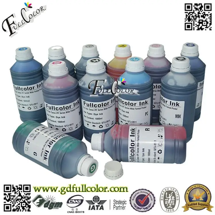 PFI 102 Anti UV Dye Based Ink refill kit for Canon iPF510 500 600 605 610 700 710 720 Printer