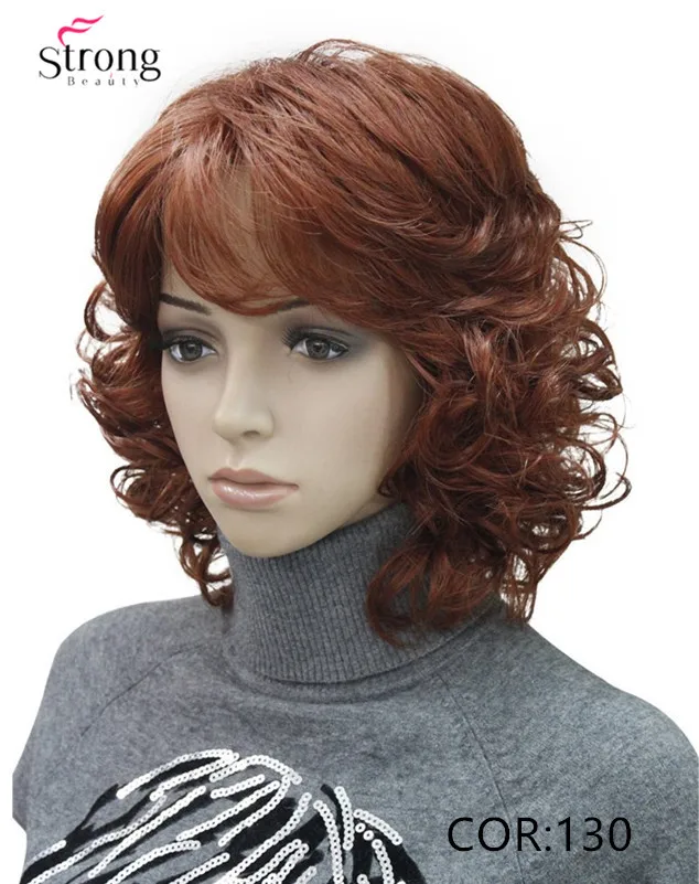 Women's Short Curly Heat Resistant Synthetic Red Hair Wigs (3)