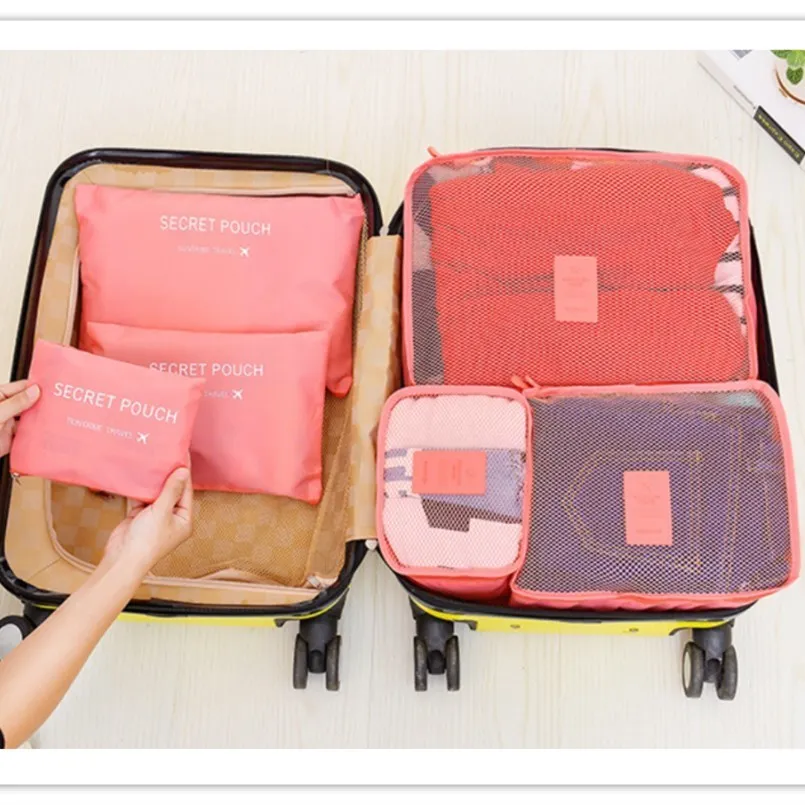 JDAERK Fine Mesh Travel Storage Bag Polyester Luggage Pack Thickened