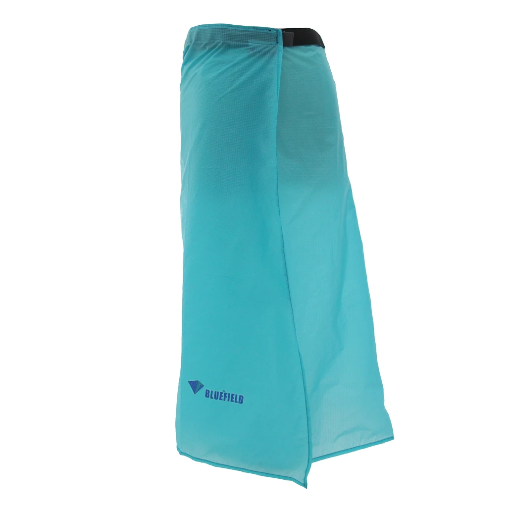 1 Pcs Rainwear Poncho Rain Cover Apron Pants Waterproof Skirt with Carry Pouch Adjust Waist 60-100cm Blue White