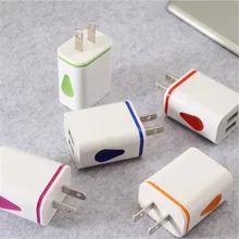 UVR 2 порта 2.1A тройной светодиодный USB порт настенный домашний дорожный адаптер переменного тока зарядное устройство с европейской вилкой США зарядное устройство для мобильного телефона s капли воды