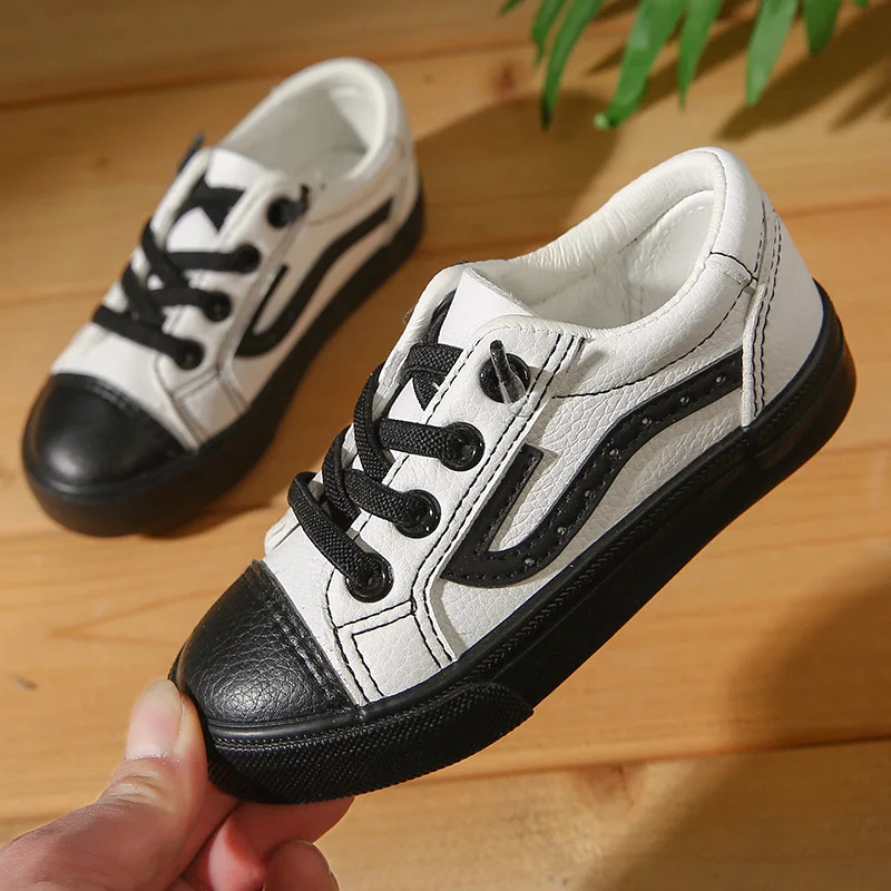 Children Fashion shoes boy kindergarten school PU Leather loafer tenis