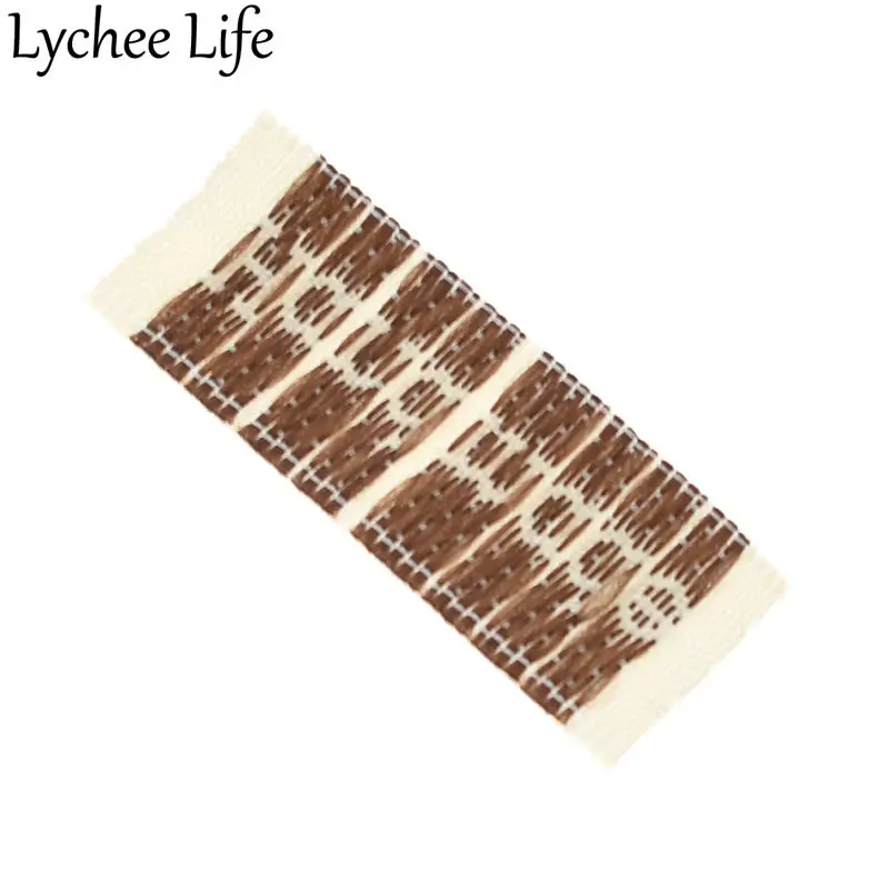 Lychee Life 50 шт. моющаяся одежда ручной работы тканая этикетка ткань аксессуары для шитья одежды Заводская домашняя DIY коллекция ручной работы