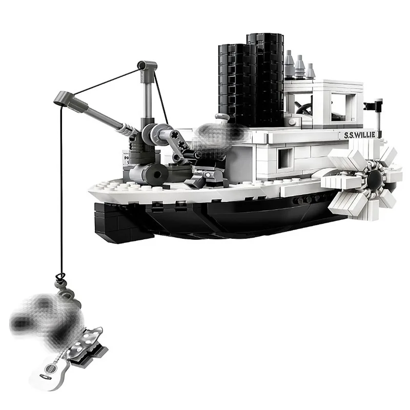 Billig 2019 neue Steamboat Willie Film Kompatibel mit MOC 21317 Bausteine Ziegel Spielzeug für kinder Geschenke Kinder Weihnachten Geschenke