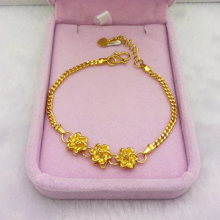 

can choose Style fashion Imitation Really sand gold rose flower Ladies bracelet Never fade