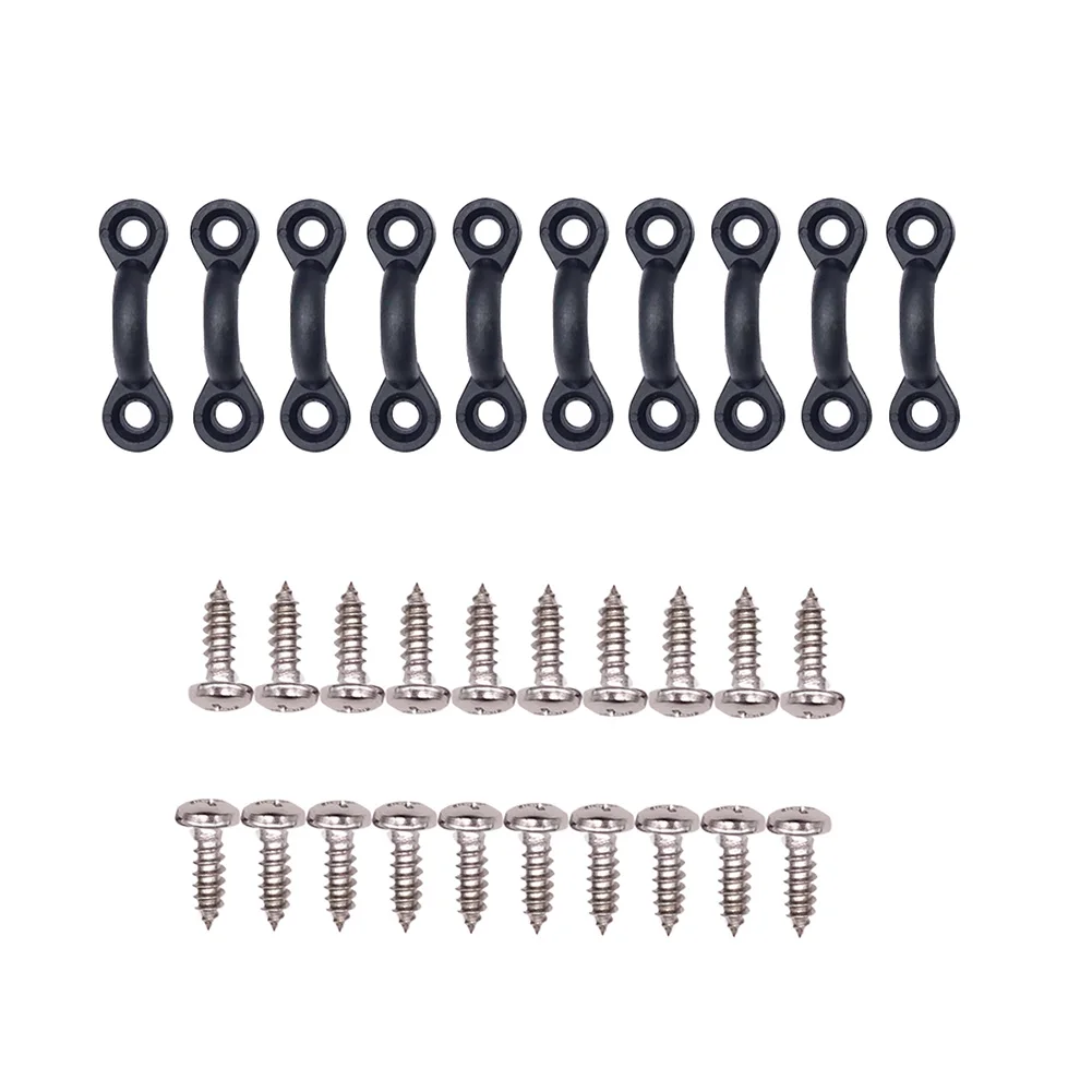 

Durable Pad Eye Rigging Kit Equipment Bungee Lightweight Nylon Deck Loop Easy Install C Buckle Set For Kayaks Boat Accessories