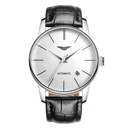Роскошные часы мужские брендовые GUANQIN ультра-тонкие механические автоматические часы мужские s часы Кожаные Ремешки для наручных часов reloj hombre automatico - Цвет: Color 5