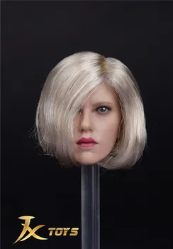 

1/6 Scale Black Widow Scarlett Haired Female head Carving Toy for 12'' Female Body Action Figure Doll Body Collectio
