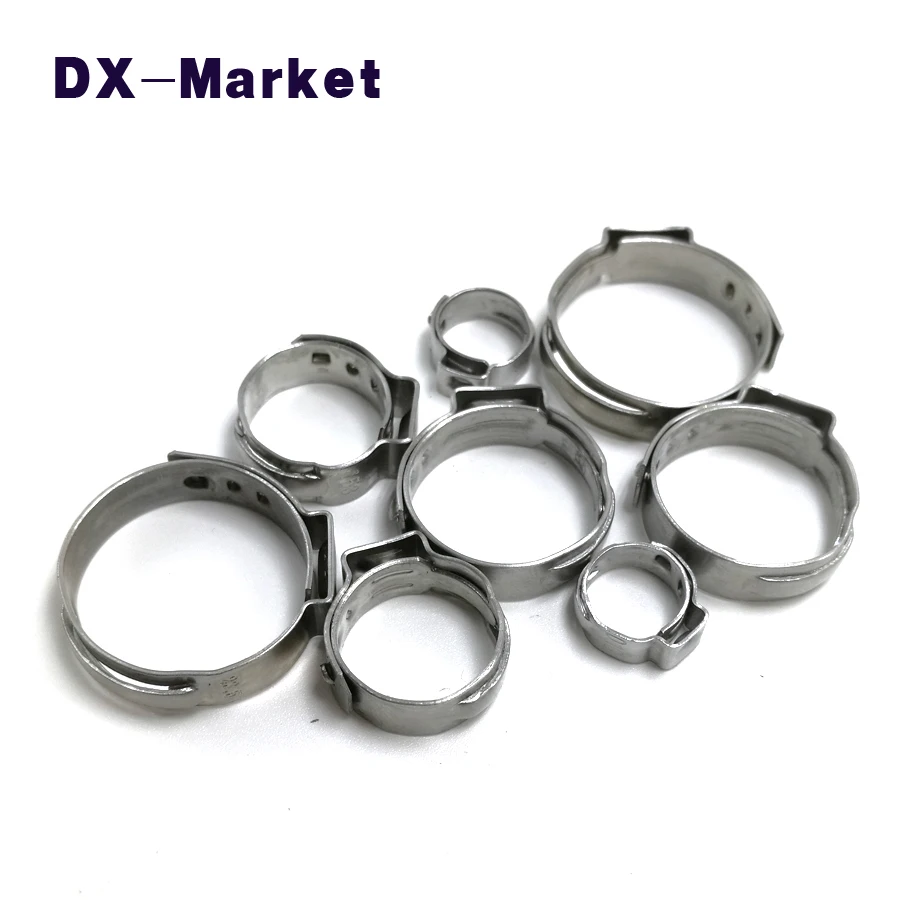 22.4mm 41mm , 304 stainless steel single ear clamp clips ,clamping band