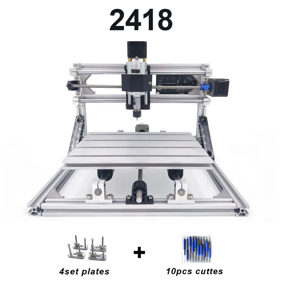 CNC 2418 с ER11, гравировальный станок с ЧПУ, фрезерный станок Pcb, станок для резьбы по дереву, мини фрезерный станок с ЧПУ, CNC 2418, лучшие подарки - Цвет: No laser