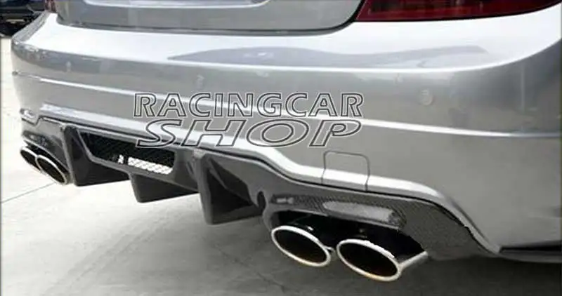 V style sedan BLACK rear diffuser for Mercedes BENZ W204 C63 coupe C250 C300 C350 AMG SPORT BUMPER 2012-2014