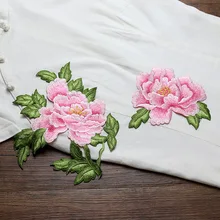 Идиллический богатый цветок пиона вышивка ремесло ткань украшения Cheongsam аппликация украшения ручной шитья DIY Одежда патч