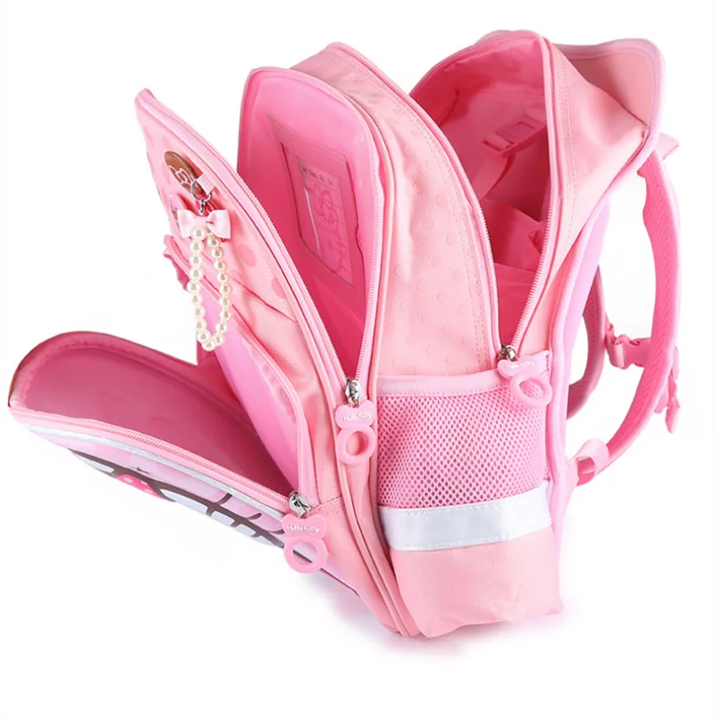 

Hello Kitty children's multi-layer schoolbag,Primary school stereo backpack,Girl cartoon bag, Kids cute field pack30*16.5*38.5cm