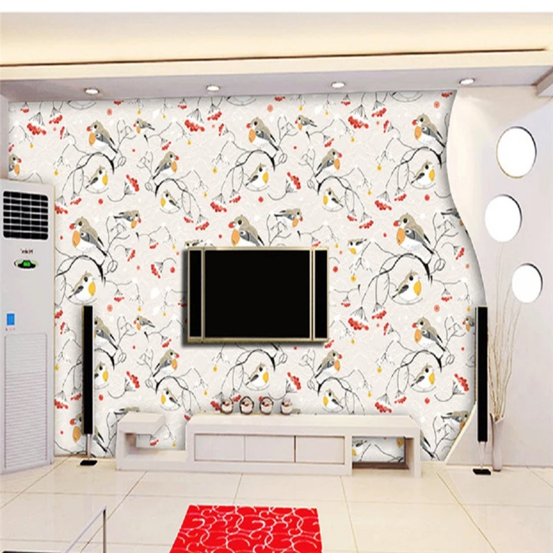 

Custom Various Size 3D Photo Wallpaper Pastrol Style Bedroom TV Background Wall Paper for Living Room Non-woven Mural Wallpaper