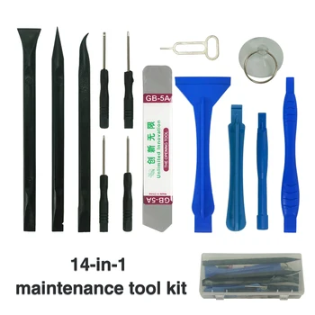 

14pcs Universal Dual End Metal Spudger Set Prying Plastic Crowbar Open Tool Kit