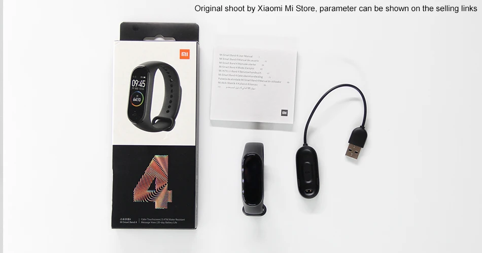 Xiaomi mi Band 4 SmartBand mi Band 4 Браслет фитнес-трекер для измерения сердечного ритма Bluetooth 5,0 50 м водонепроницаемый