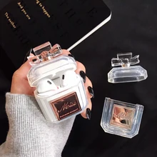 Silicone Case Perfume bottle Two Colors For Airpods Earphone Protective Case Luxury Shockproof and Drop Clear Soft TPU Case