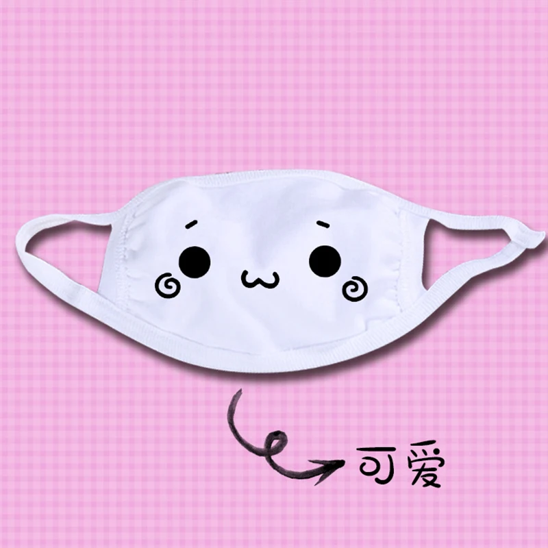 Kawaii Dust Mask, 1 шт., Kpop, милая, аниме, мультяшная маска, муфельная, душевная маска, Kpop, смешная, унисекс, хлопковая маска