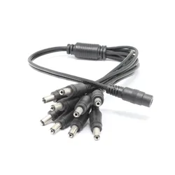 

SUNCHAN DC Power 5.5x2.1mm 1 Female to 9 Male Plug Cable Splitter Adapter for Security CCTV Camera