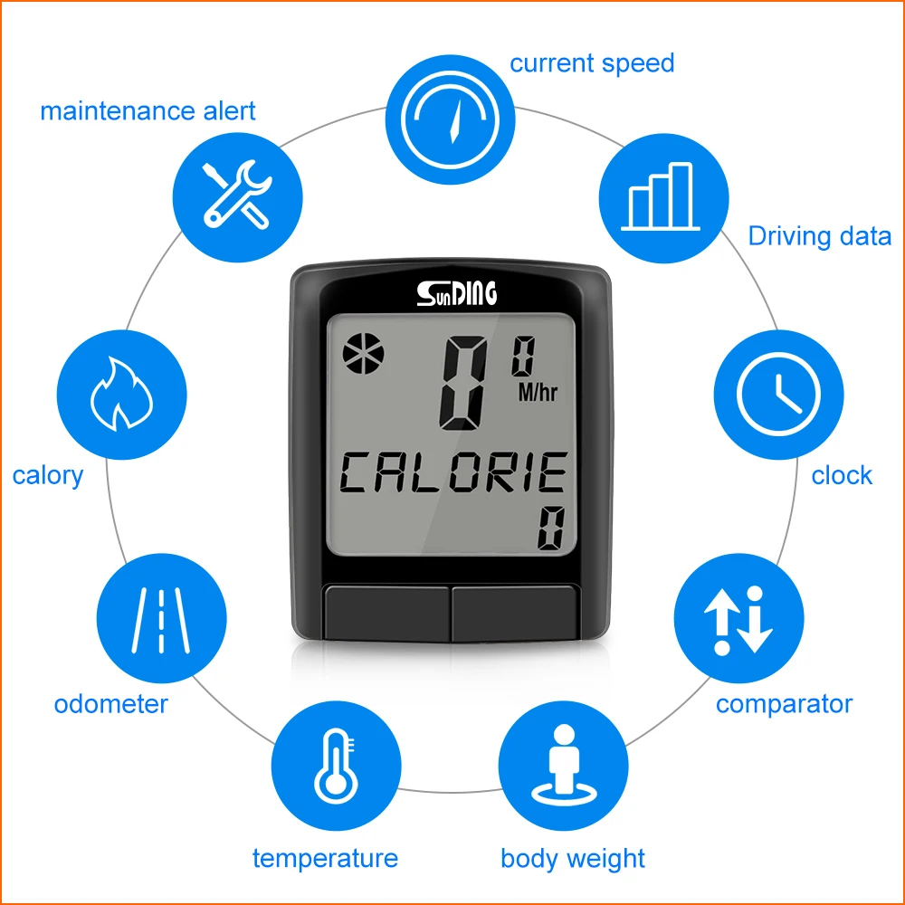 Спидометр для велосипеда Sunding, Аксессуары для велосипеда, велосипедный датчик, компьютерный счетчик, беспроводной Велосипедный компьютер, одометр
