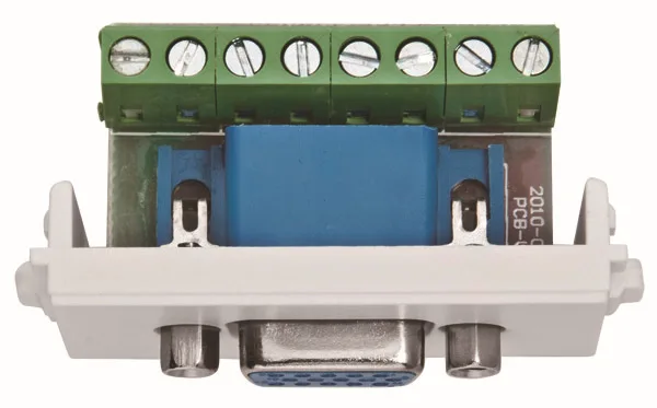 Аксессуар для домашнего кинотеатра, модуль стеновой плиты VGA(терминал) 201, настенная пластина VGA, настенная облицовочная пластина VGA, белая пластиковая настенная пластина