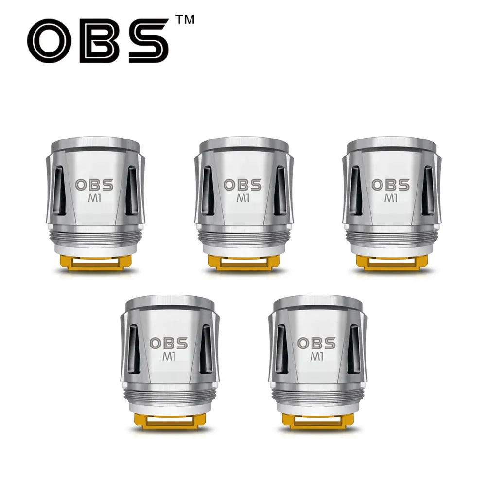 

5pcs Original OBS Draco Replacement Coil 0.2ohm M1 Mesh Coil Head for OBS Draco Starter Kit/OBS Cube Kit Dense Flavor E-cig Coil