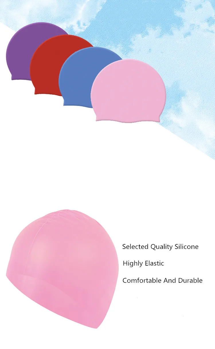 Горячая многоцветная силикон для взрослых плавающий ming cap частицы Антистатические волосы защита волос спорт плавательный бассейн эластичные шапочки