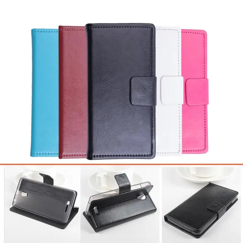 

Retro Leather Case Cover for Lenovo A5000 Flip Crazy Horse Phone Cases with Stand and Card Holder for Lenovo A5000