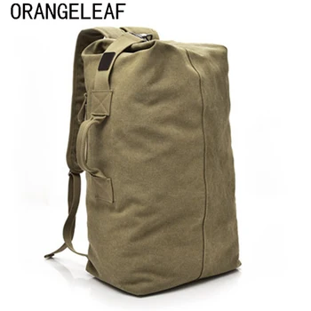 

Canvas Backpack Large Capacity Man Travel Bag Muntaineering Bagpack Men Bags Bucket Shoulder Bag Male Canvas Backpacks