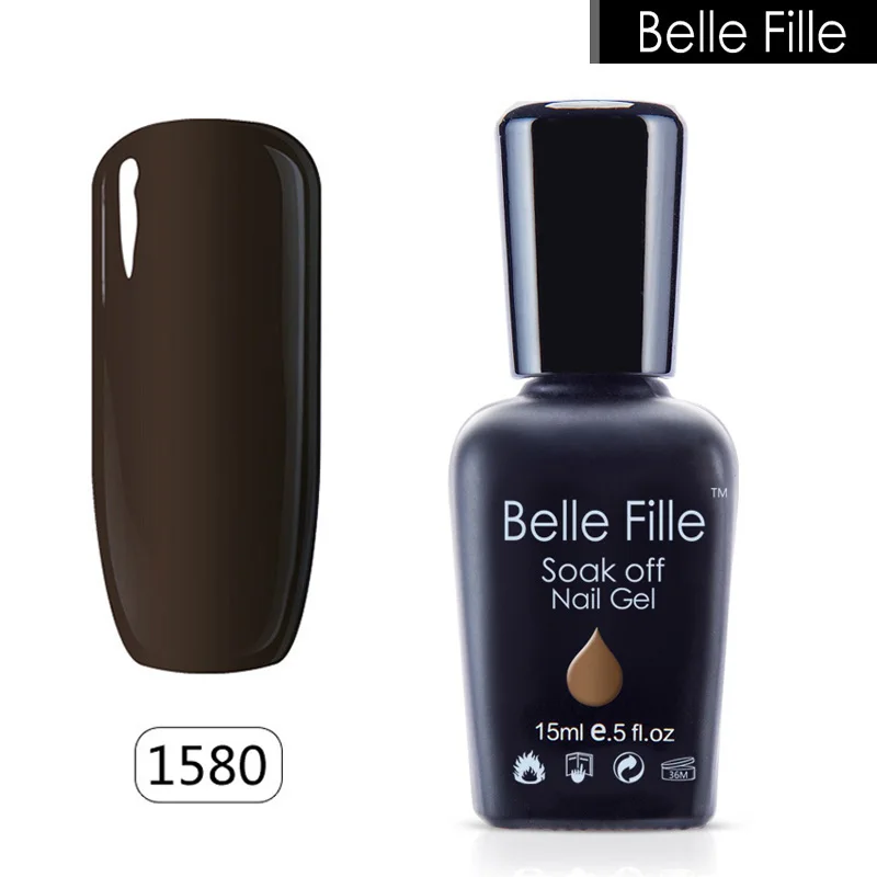 BELLE FILLE Nail Art Design UV Gel Earth Green Pear Color Trend Olive Soak Off Gel Nail Polish UV LED Lamp Manicure Gels Art