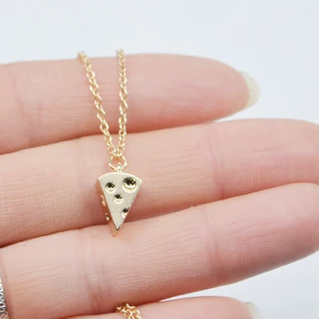

2019 Tiny Cheese Necklace Dainty Necklace Friendship Jewelry Best Friend Necklace Minimalist Everyday Jewelry Christmas