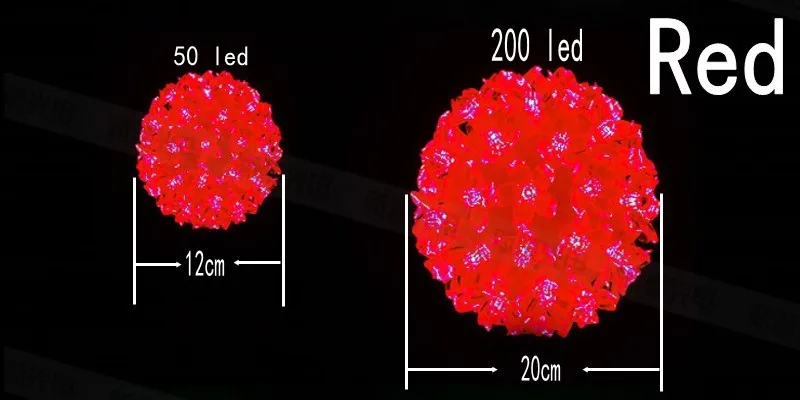 Большой светодиодный шар с цветком вишни, светодиодный гирлянда для рождественской гирлянды, свадебные, домашние, вечерние, садовые, диаметр 20 см