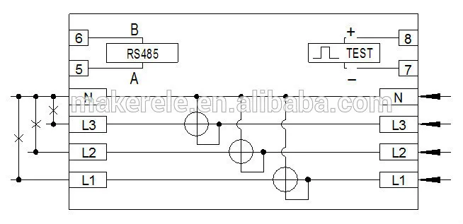 Modbus RTU din-рейка MK-LEM021GC портативный цифровой ЖК трехфазный счетчик энергии