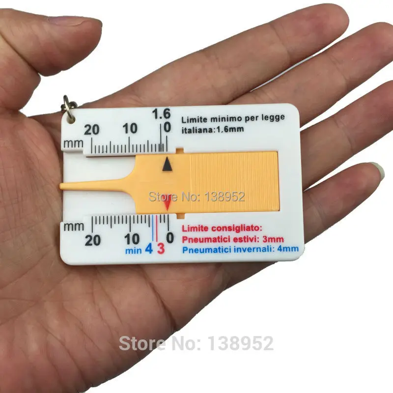 0 20mm tire pattern measure gauge Tire thread gauge plastic tire gauge