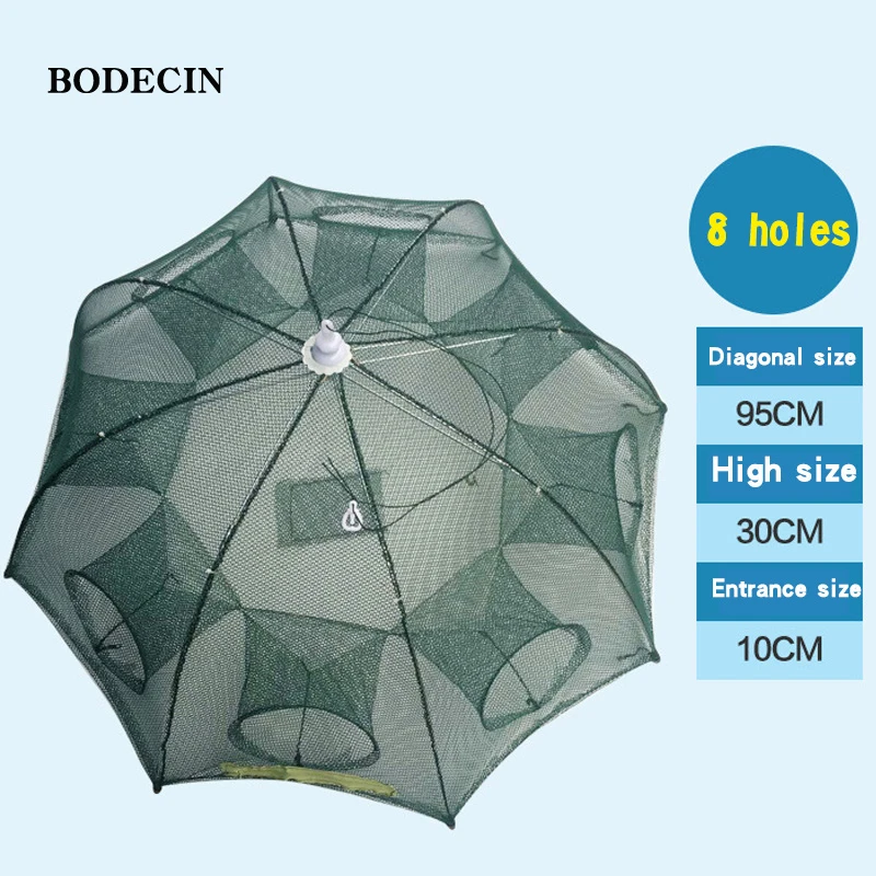Nylon 8 Hole Fishing Net Fish Network Casting Nets Crayfish Catcher Trap Mesh Cheap Throwing Cast Folded Portable China Cages (3)