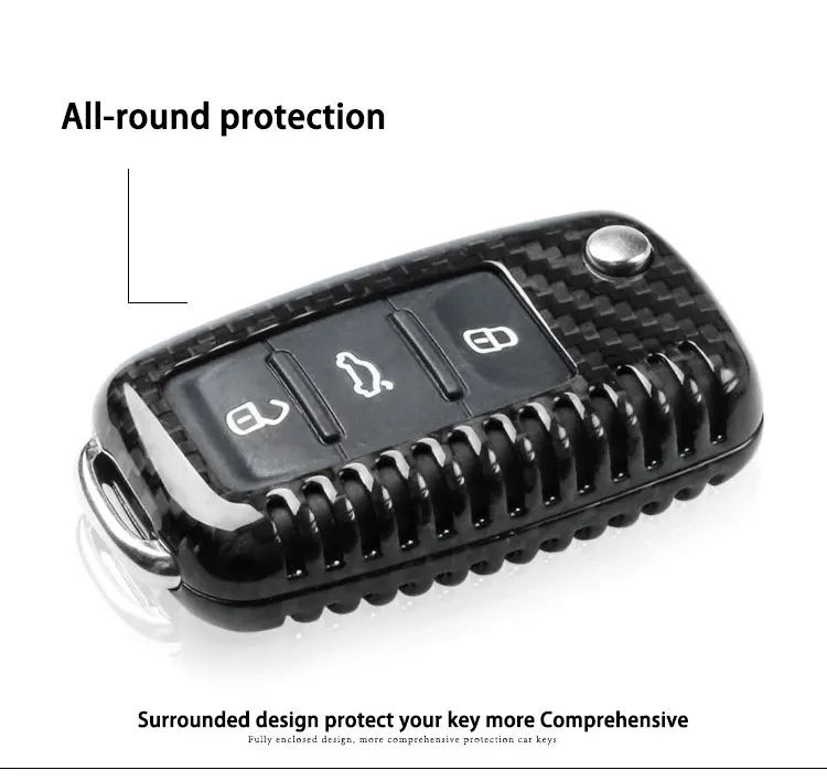 carbon fiber key case for Volkswagen__06