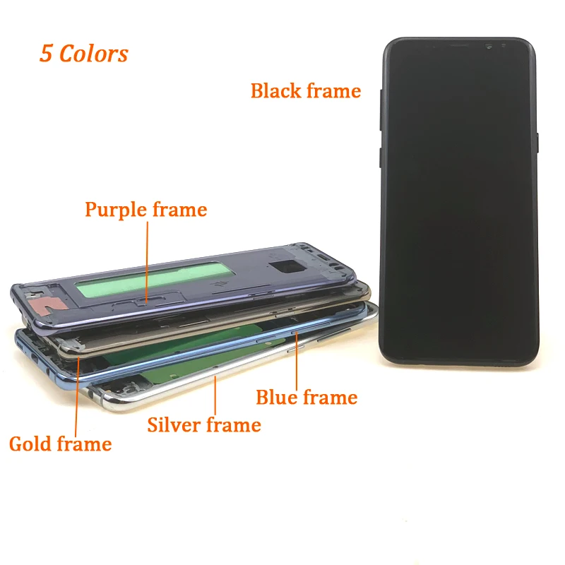 S8 plus экран дисплея для SAMSUNG Galaxy S8 plus экран Замена ЖК сенсорный дигитайзер сборка G955F G955 с рамкой